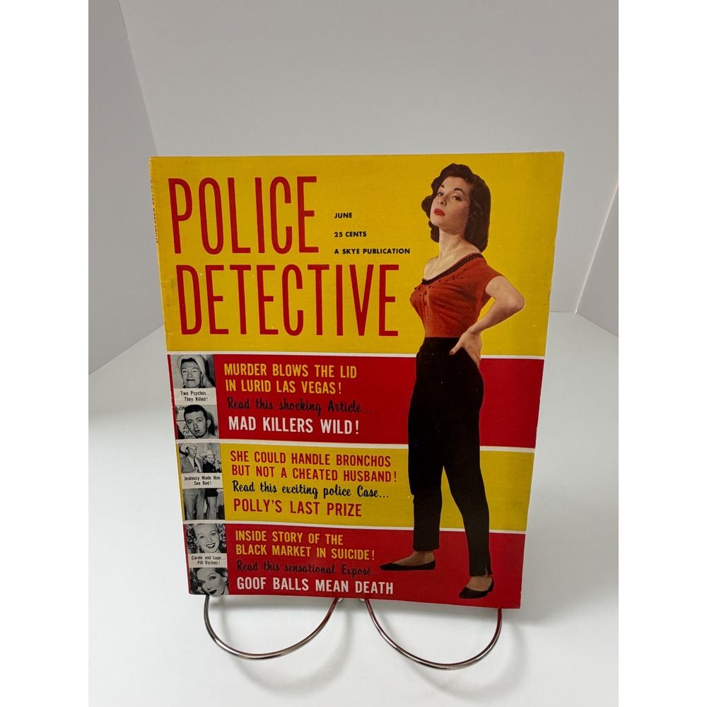 Police Detective Magazine June 1956 Skye True Crime Pulp Vintage